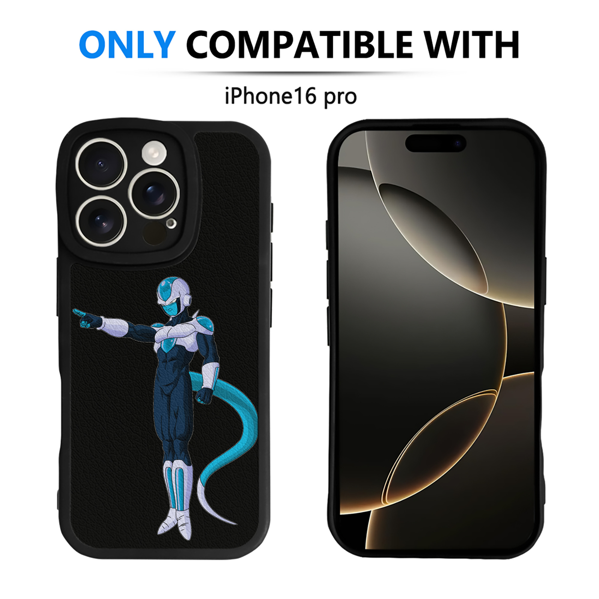 （画像用） ドラゴンボール フリーザ DRAGON BALL Frieza 【iPhone 16シリーズ対応】シリコンスマホケース（レザー調） 材質：シリコン